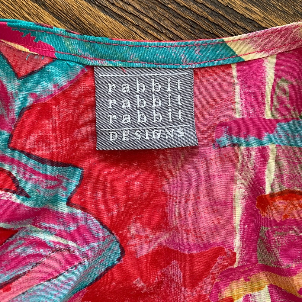 Vintage 90s Wrap Top by Rabbit Rabbit Rabbit (Petite 12) - Picture 5 of 9